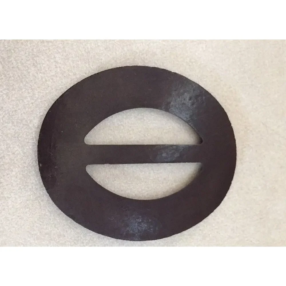 Vintage Art Deco Mid Century Brown Bakelite? Oval Button Fastener Buckle 6 x 5cm